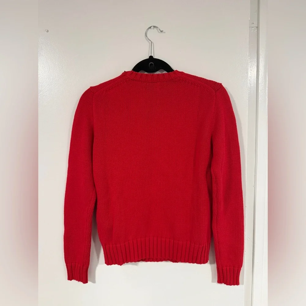 NWT! Ralph Lauren American Flag Cotton Crewneck Sweater - Picture 2 of 5
